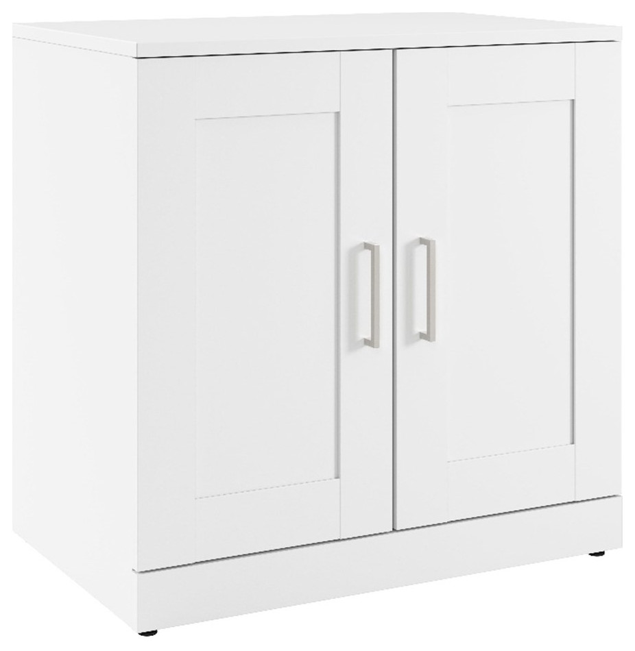 Hampton Heights 30W Storage with Doors in White Engineered