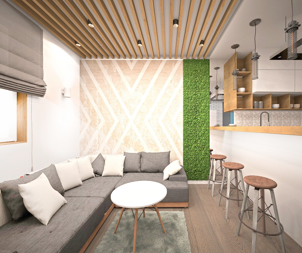 гостиная с кухней