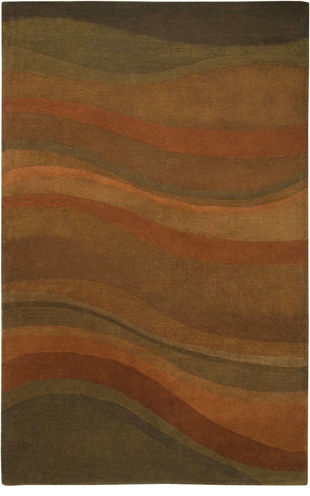 Colours Area Rug, Rectangle, Rust, 5'x8'