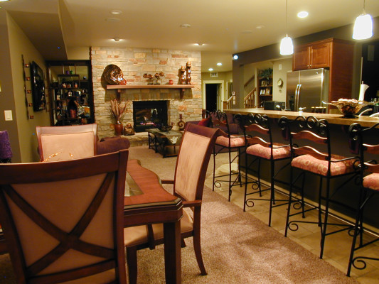 Basement - transitional basement idea in Milwaukee
