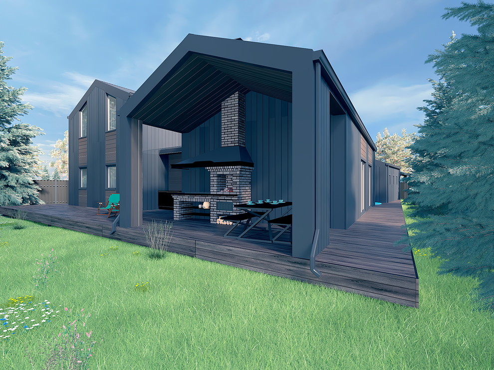 Дом из павильонов