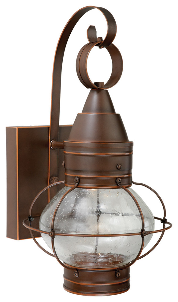 Chatham LED 8" Outdoor Wall Light Gold Stone Beach Style Outdoor