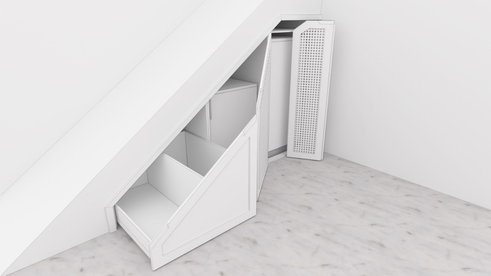 Шкаф под лестницу визуализация