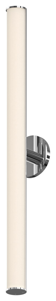 Bauhaus Columns LED Bath Bar, Polished Chrome, 32"
