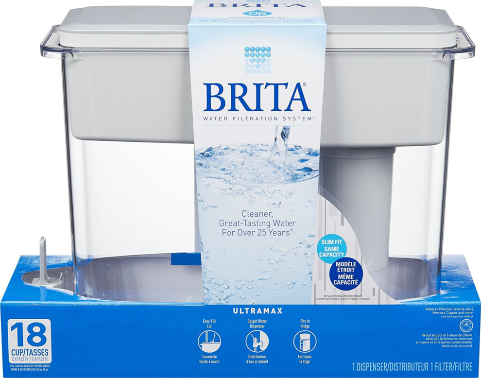 Brita 36178 Ultramax Filtered Water Dispenser, 18-Cup
