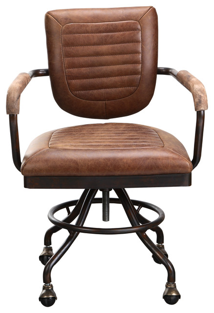 Foster Desk Chair Soft Brown Industrial Office Chairs By