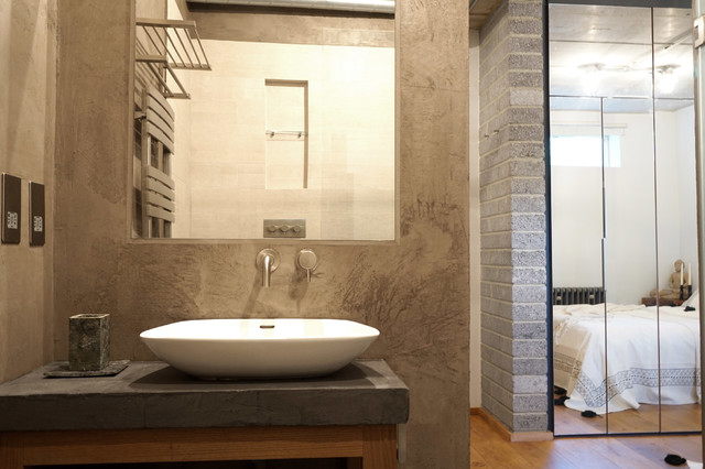 Converted Factory Flat industrial-bathroom