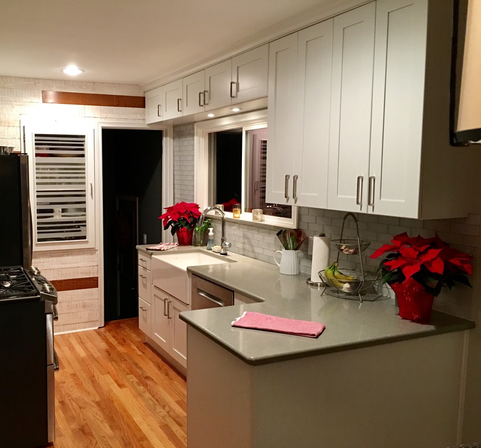 Inspiration for a transitional home design remodel in Detroit
