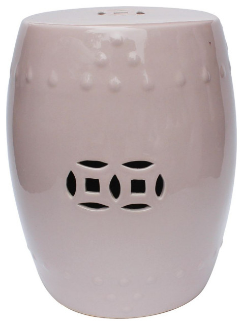 Blush Pink Garden Stool - Asian - Accent And Garden Stools - by Tao ...