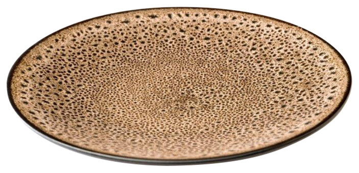 Tarron Dinner Plates, Large, Set of 6, Panther Brown