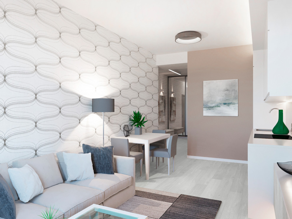 Визуализация проекта квартиры 70 м2 в стиле "Минимализм"