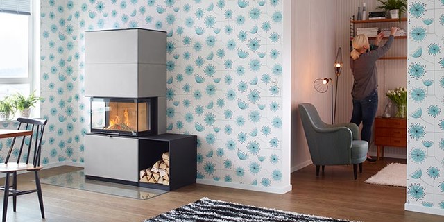 Moderne Kamine Contura family-room