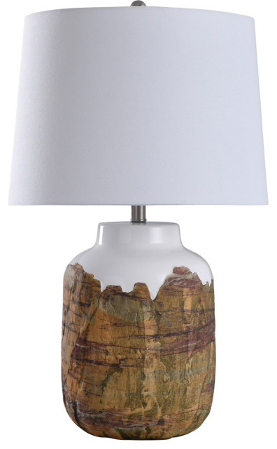 white rustic table lamp