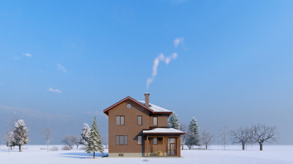 Компактный двухэтажный дом