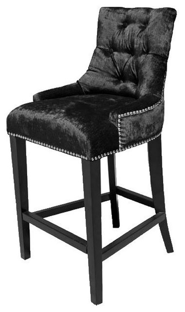 velvet black bar stools