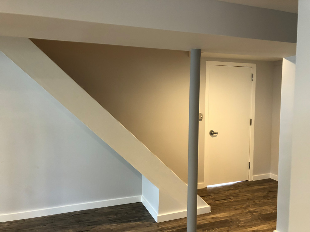 Example of a transitional basement design in New York