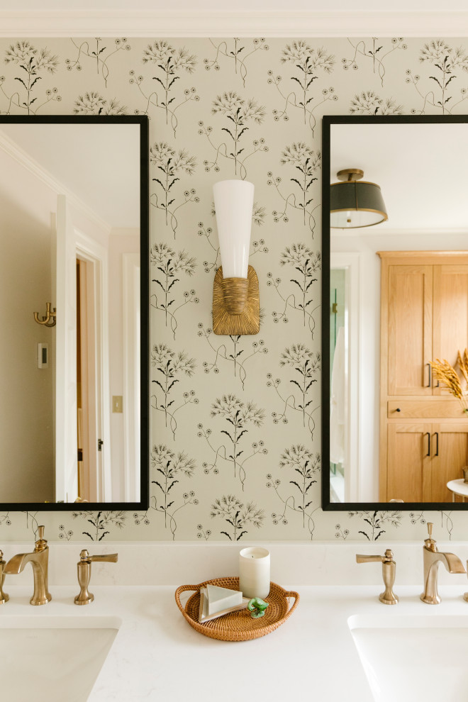 Example of a transitional home design design in Minneapolis