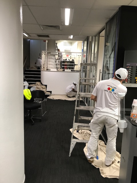 After hours painting - offices & bank branches