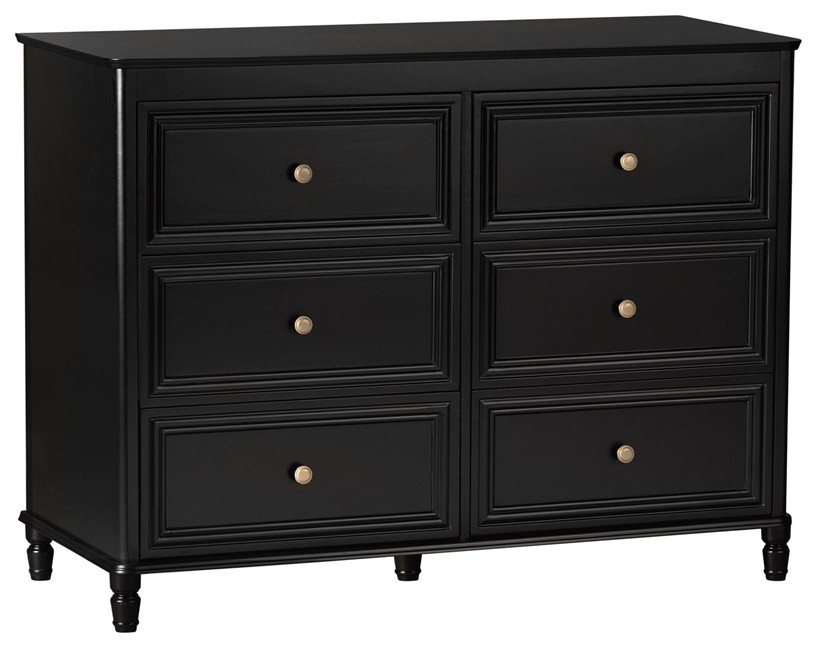 Little Seeds Piper 6 Drawer Dresser in Black Traditional Dressers by Dorel Home