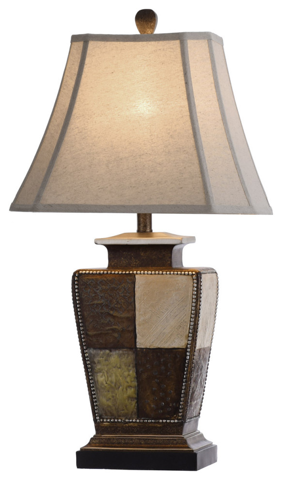 Signature 1 Light Table Lamp, Bronze and Cream - Transitional - Table Lamps  - by Lighting New York | Houzz