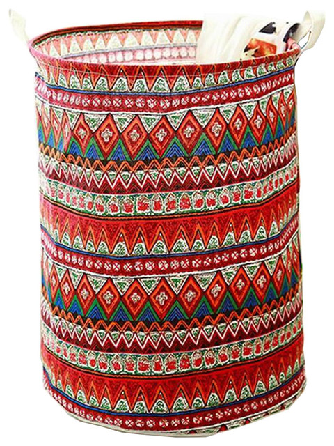 Past Style Foldable Laundry Basket Hamper Toy Storage Past Style Foldable Laundry Basket Hamper Toy Storage Red Southwestern Hampers By Blancho Bedding