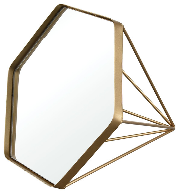 Madsion Table,top Mirror in Gold Contemporary Wall Mirrors by