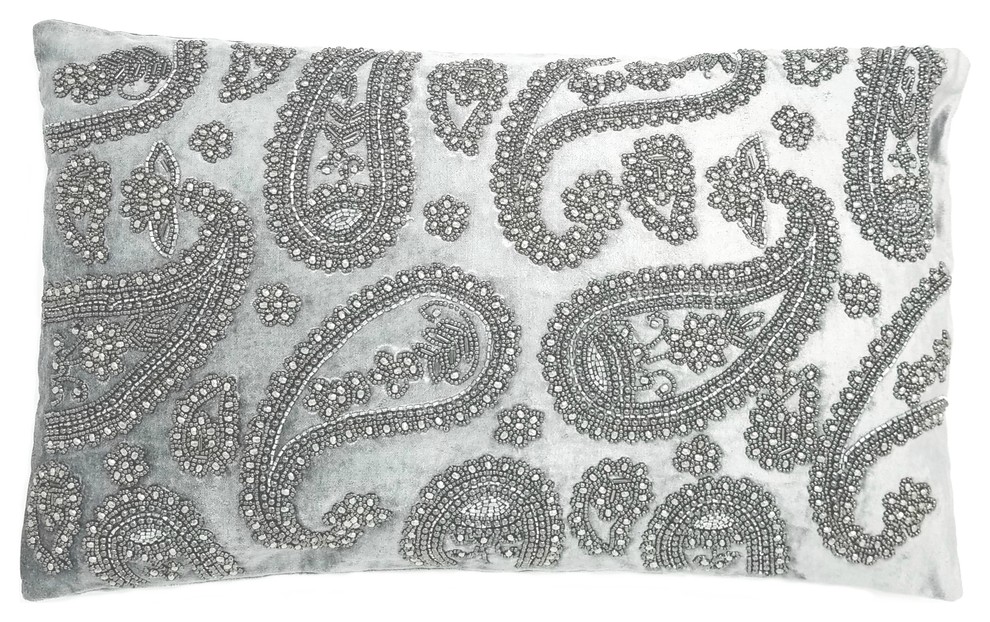 beaded pillows india