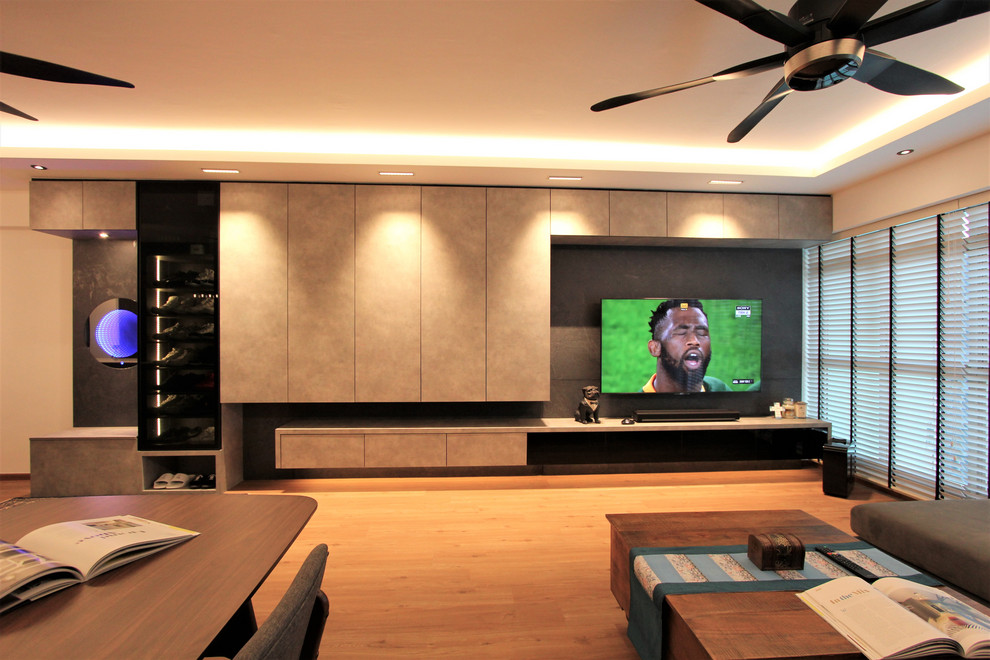 Modern living room in Singapore.