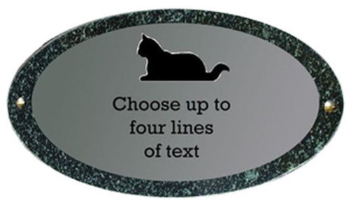 Rockport (Oval), Solid Granite Pet Plaques CAT
