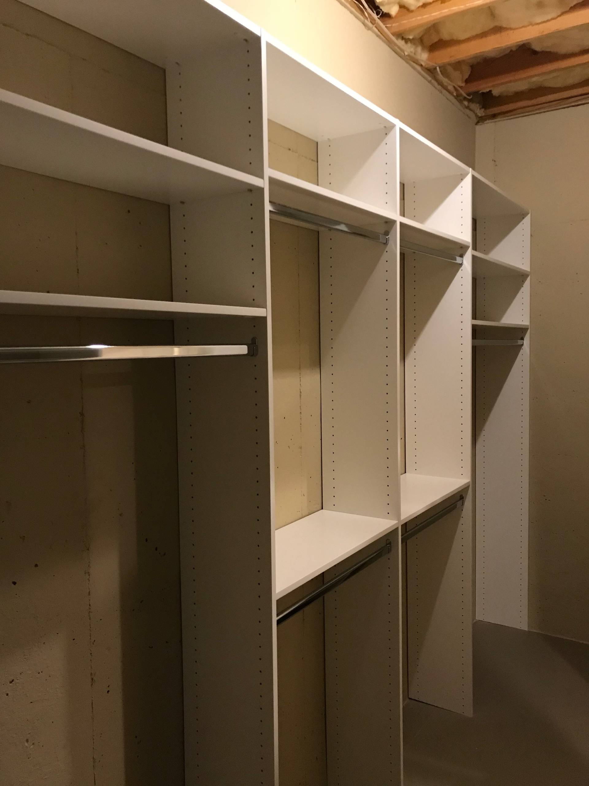 Daughters Walk-in Closet & Basement Storage Closet