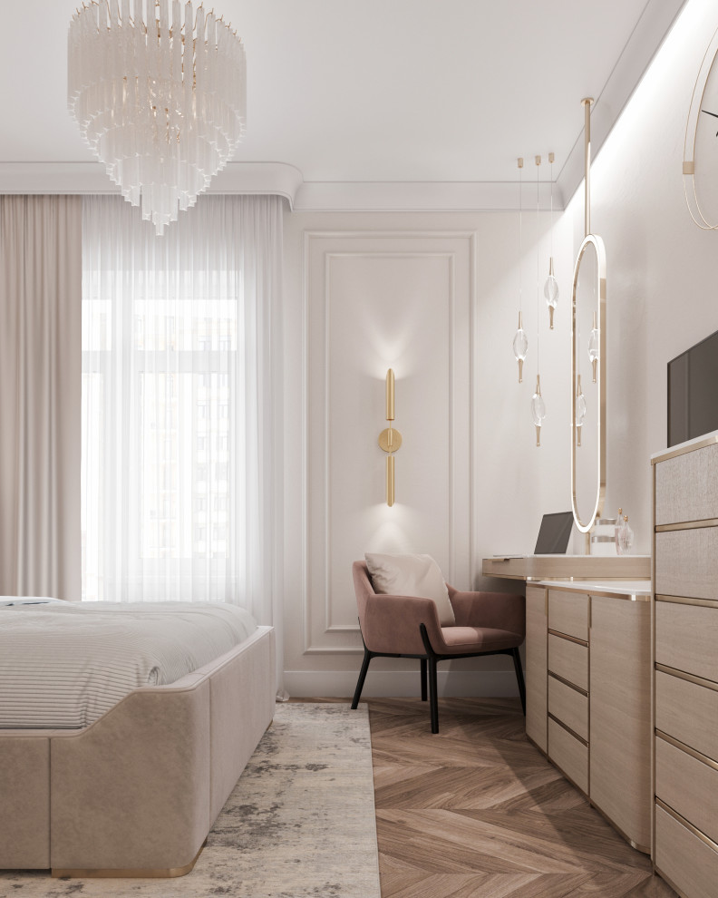 "Тёплое какао", квартира в ЖК "Дворянский", 98 м2