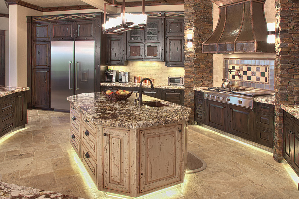 Inspiration for a rustic kitchen remodel in Seattle