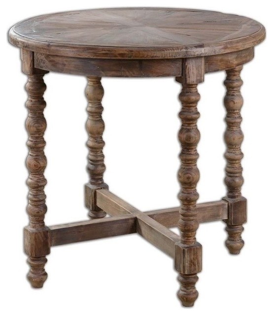 Beaumont Lane Chairside Table in Cherry Finish