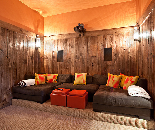 Reclaimed Barn Siding As Paneling Craftsman Living Room San