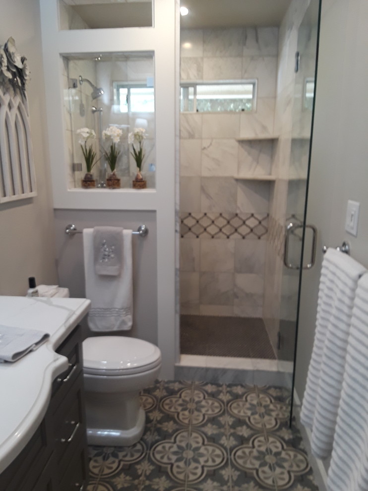 Guest bath before & after