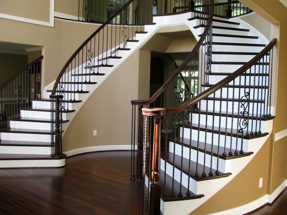 This is an example of a traditional staircase in Baltimore.