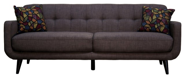 European Mod Living Room Sofa, Charcoal
