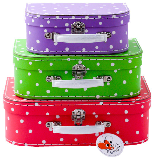 Multicolored Dots Suitcases, Set of 3