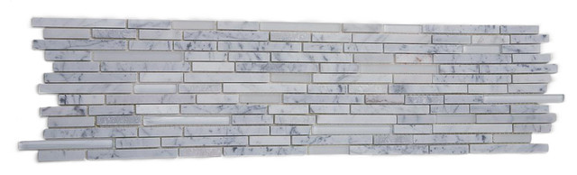 6"x24" Stanza White Carrera Marble Tile