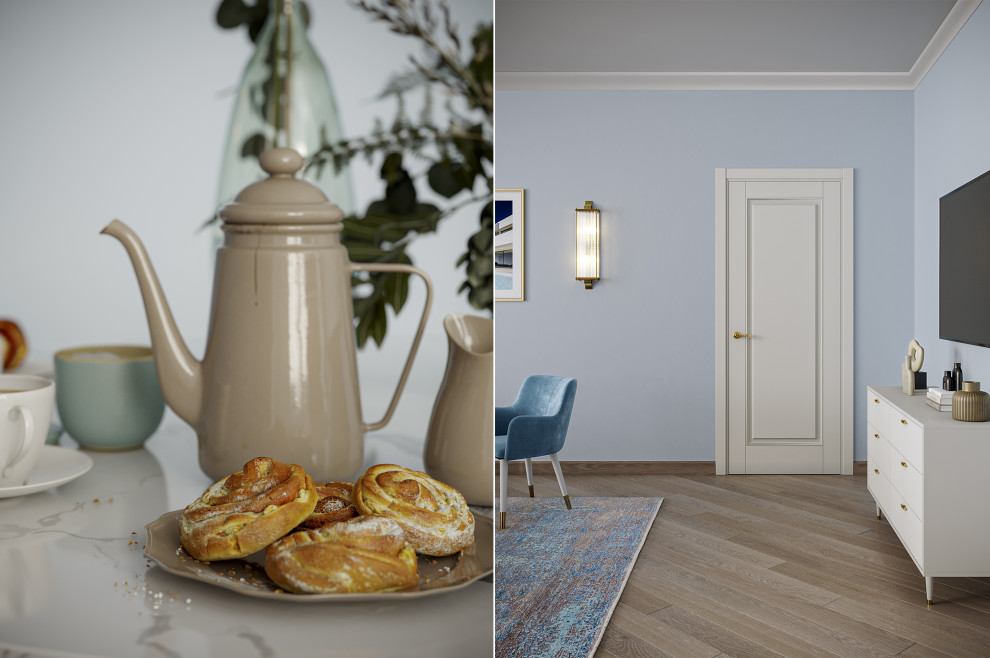 Дизайн яркой кухни