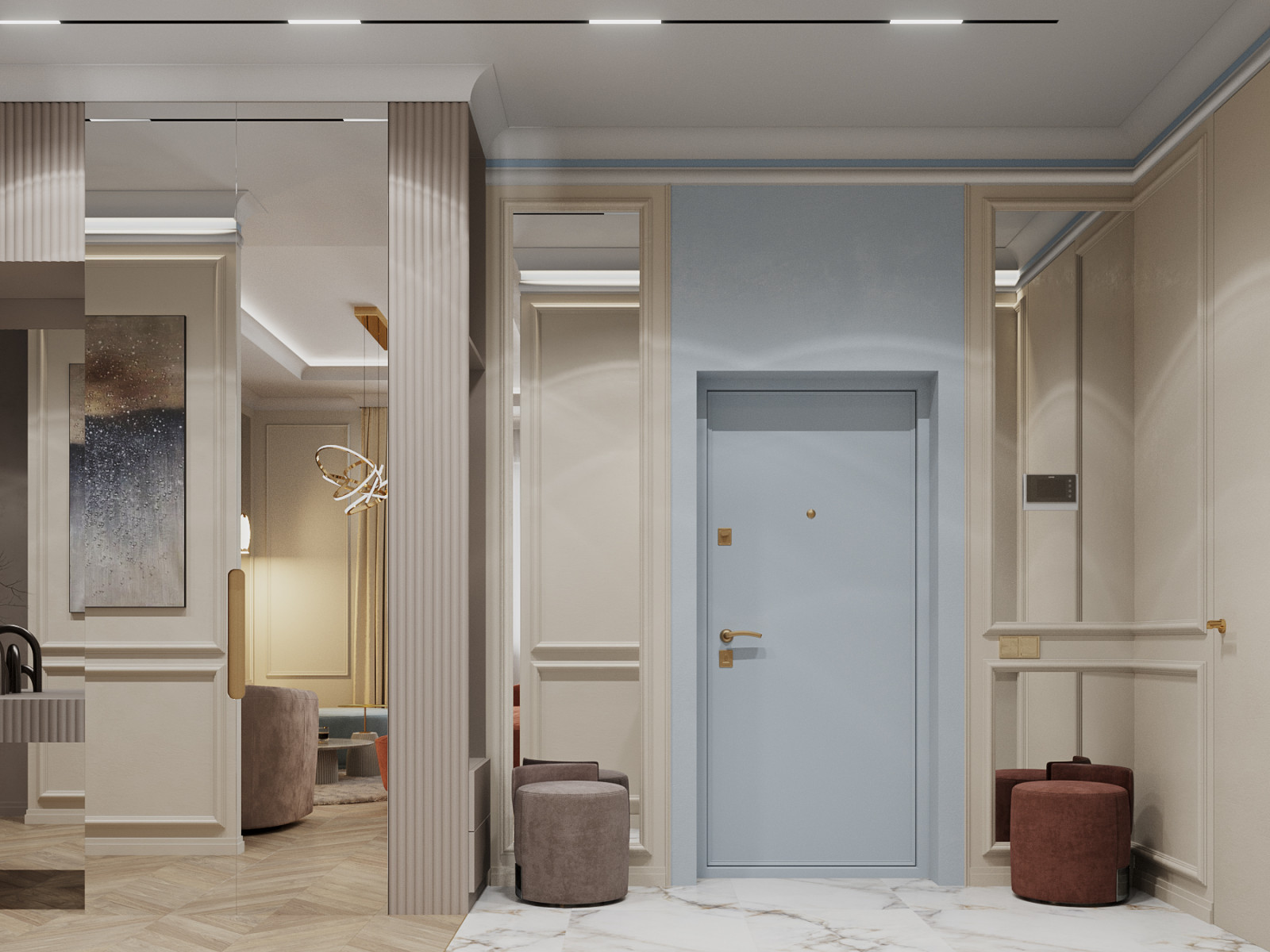 Современная классика. Квартира более 100м2. Коридор