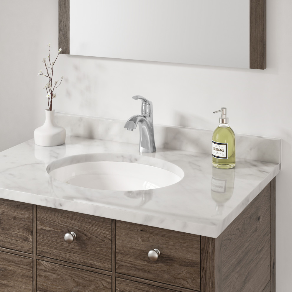 10x13x7 Porcelain Oval Undermount Bathroom Vanity Sink