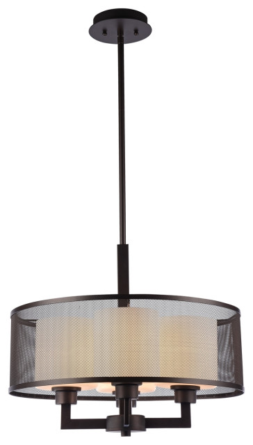 Martha Transitional 4 Light Rubbed Bronze Ceiling Pendant 19" Wide