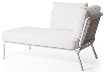 OASIQ YLAND Lounge, Frame: White, Rope: White, Cushions: Latern Slate