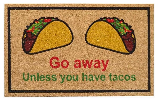 Superscraper Mat Tacos Funny Sayings Contemporary Doormats