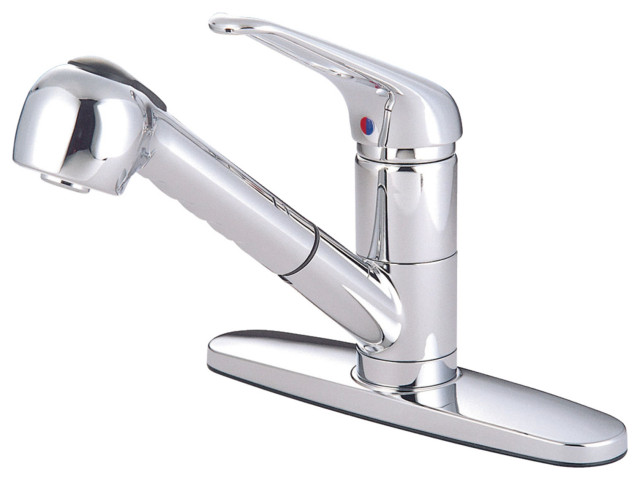 Kingston Brass KS881C Pull-Out Kitchen Faucet, Polished Chrome