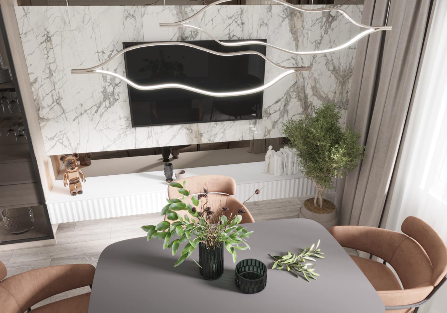 Светлая кухня