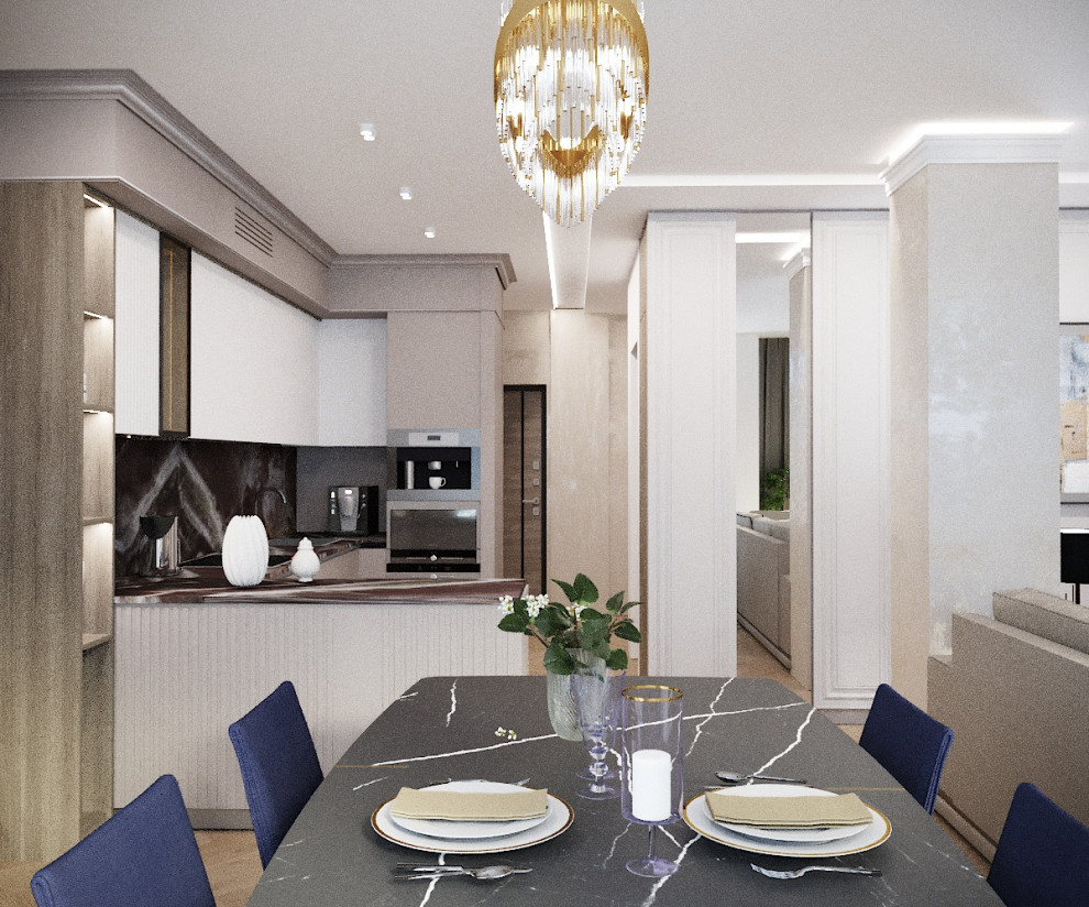 Гостиная-кухня ЖК Машков