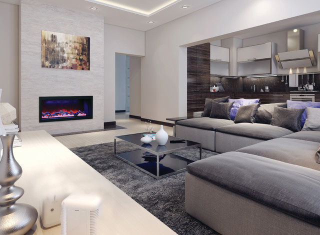 Amantii Electric Fireplaces Contemporary Family Room Calgary