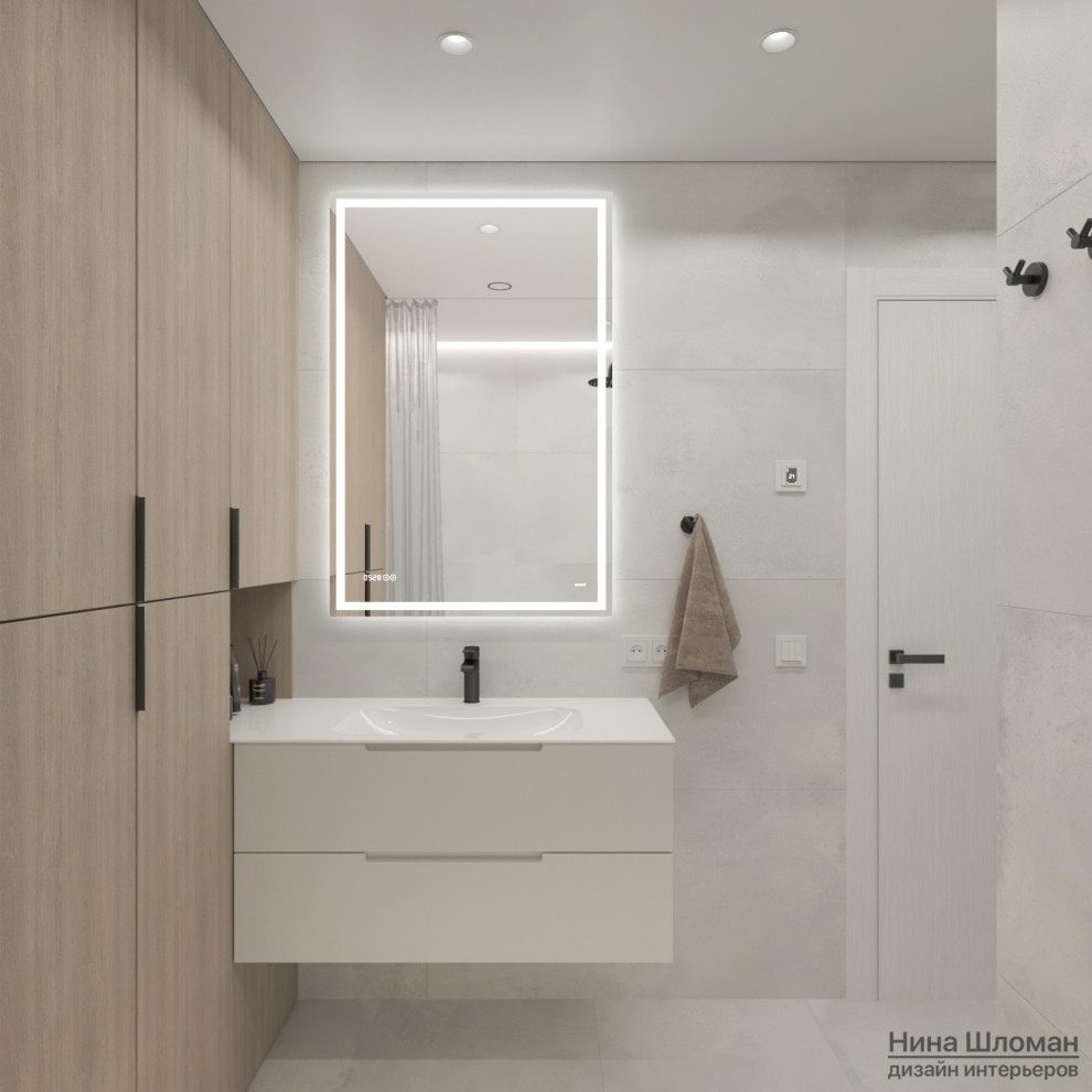 Светлый современный интерьер в старом фонде